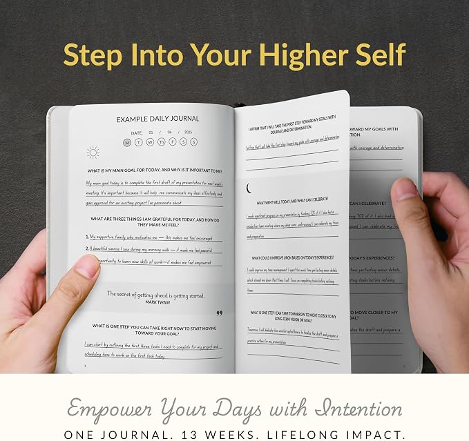 Foundations of Self Mastery Journal – Guided Daily Planner for Men & Women | Goal Setting, Gratitude, Manifestation, Affirmation, Reflection, Mindfulness, Productivity & Personal Growth (Cream)