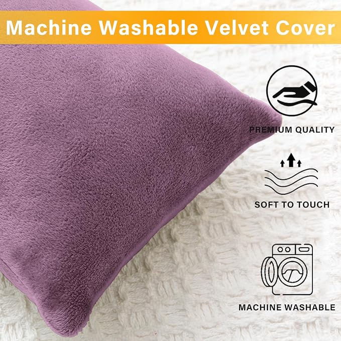 1 MIDDLE ONE 2 Pack Small Pillow, Memory Foam Mini Pillow 11 X 7 Inches for Travel, Sleeping, Nap and Neck, Knee, Lumbar Support, Tiny Cushion for Pet, Dogs (Dark Purple)
