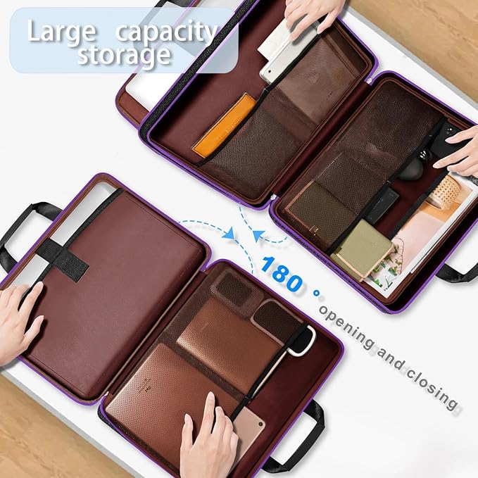 ZINZ Slim Expandable Laptop Case 15.6 Inch Sleeve Upgraded Protective Durable Recycled Carrying Case Compatible with MacBook 15" & 16" and Most 15" 15.6" 16" Notebook,BK01PU01
