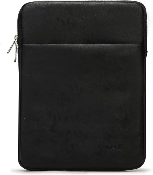 Kinmac 360° Protective Vertical Laptop Sleeve Case Cover Bag (Black PU, 15 inch-15.6 inch)