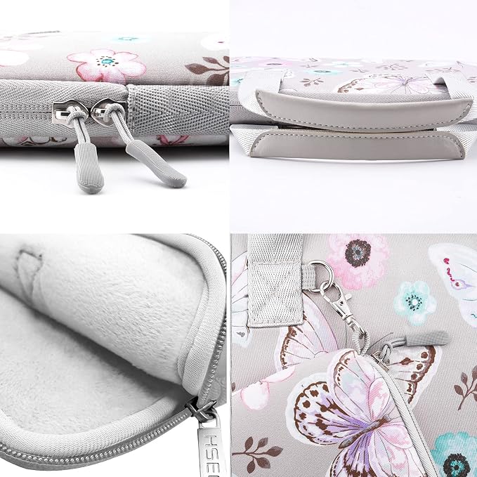 Hseok Laptop Sleeve 13.3-14 inch Case with Small Pouch, Neoprene Computer Bag Compatible with MacBook Neo/Pro 14 M5/M4/M3/M2/M1, Mac Air/Pro 13.3, XPS 14 and Most 13-14 inch Notebooks,B02F01