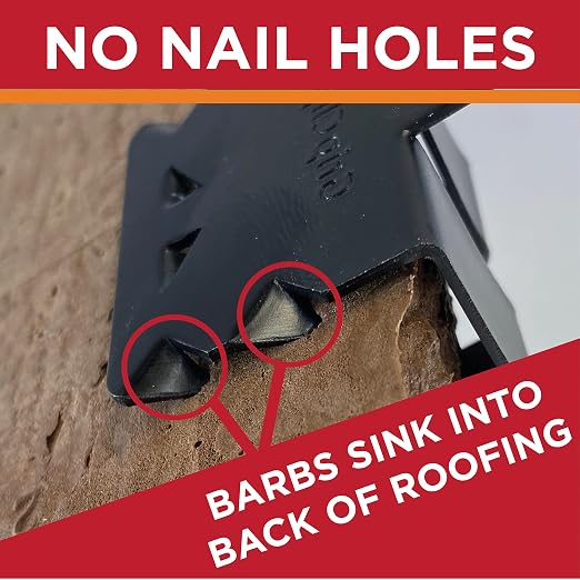 Roof Clips, Safe for Heat Tape, Electric Cable & Roof Heat Cable Installation, Prevents Roof Damage, Easy Nail-Free Outdoor Cable Clips, Your Ultimate Cable Clip (.825-25 Pack)