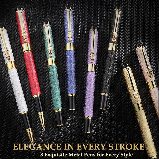 Nice pens for writing | Nice Rollerball Pens with Dragon Design, Elegant Gift Pen,for Men & Women Office & Signature Writing Pen, Refillable Black Ink Business Pen (Gold)
