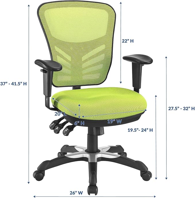 Modway Articulate Ergonomic Mesh Office Chair in Green