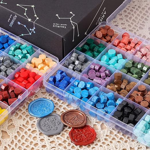 624 Pcs Wax Seal Beads for Stamps - 24 Colors