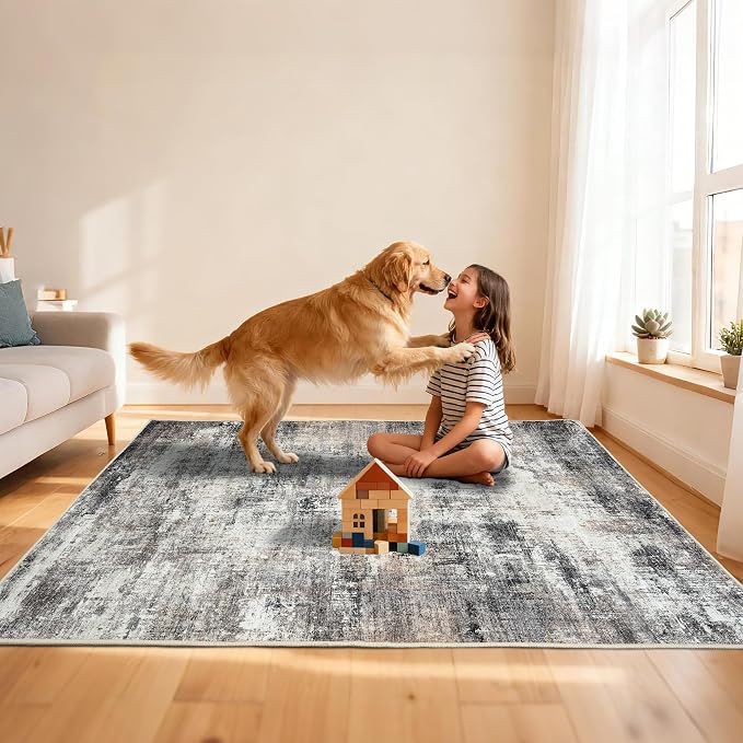 Office Chair Mat Desk Chair Hardwood Mat, Easy Glide Office Rug Under Chair Mat for Home Gaming Rolling Chair Tile Floor,Large Floor Protector Rug,Anti-Slip, Chenille Material (Beige, 48x60)