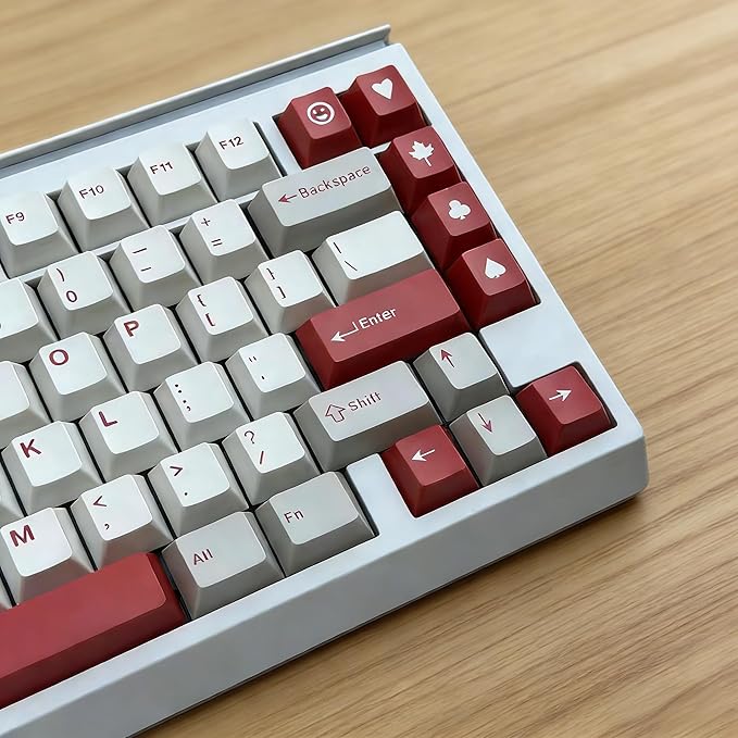 163 Double Shot Keycaps Cherry Profile Retro 9009 Keycaps Set Fit for 61/64/87/104/108 Cherry Mx Switches ANSI/ISO Mechanical Keyboard