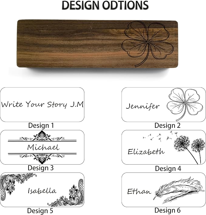 Personalized Engraved Ballpoint Pen & Wooden Case Set - Business Wood Pens Gifts for Boss, Doctors, Teachers, Students Ideal for Graduation, Promotion, or Birthday（Walnut）