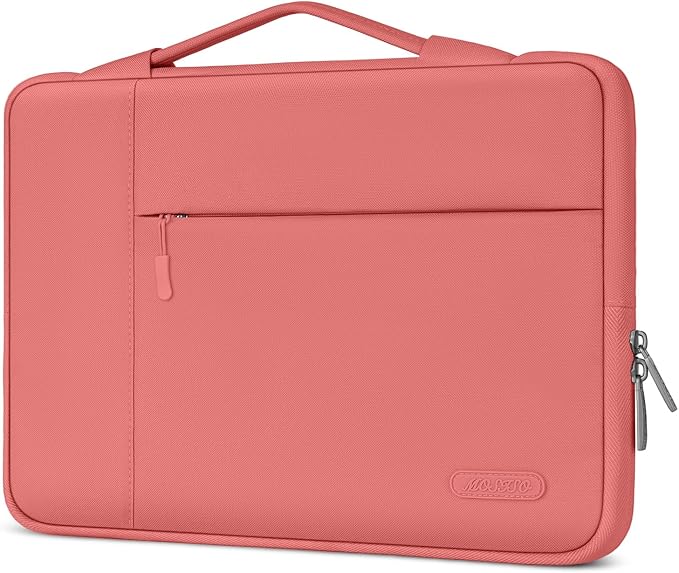 MOSISO Laptop Case 16 inch, 15-15.6 inch Laptop Sleeve with Handle Compatible with MacBook Pro 16 M5 M4 M3 M2 M1, HP Acer Dell Lenovo ASUS, Polyester Multifunctional Computer Bag, Living Coral