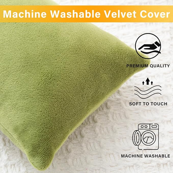 1 MIDDLE ONE 2 Pack Small Pillow, Memory Foam Mini Pillow 11 X 7 Inches for Travel, Sleeping, Nap and Neck, Knee, Lumbar Support, Tiny Cushion for Pet, Dogs (Sage Green)