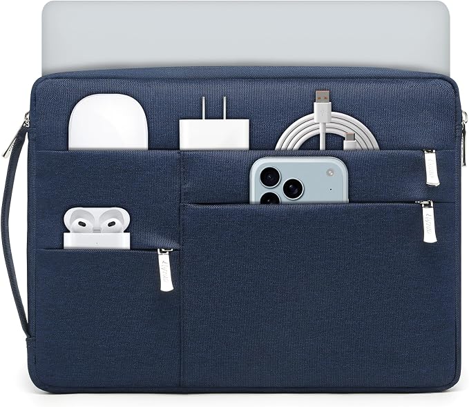 HYZUO 15-16 Inch Laptop Sleeve Bag for MacBook Pro 16 M5/M4/M3/M2/M1 Pro/Max A3428 A3429 2026-2019, 15" Surface Book, NoteBook Case for 15" 15.6" HP Dell Lenovo Asus Acer Samsung, Navy Blue