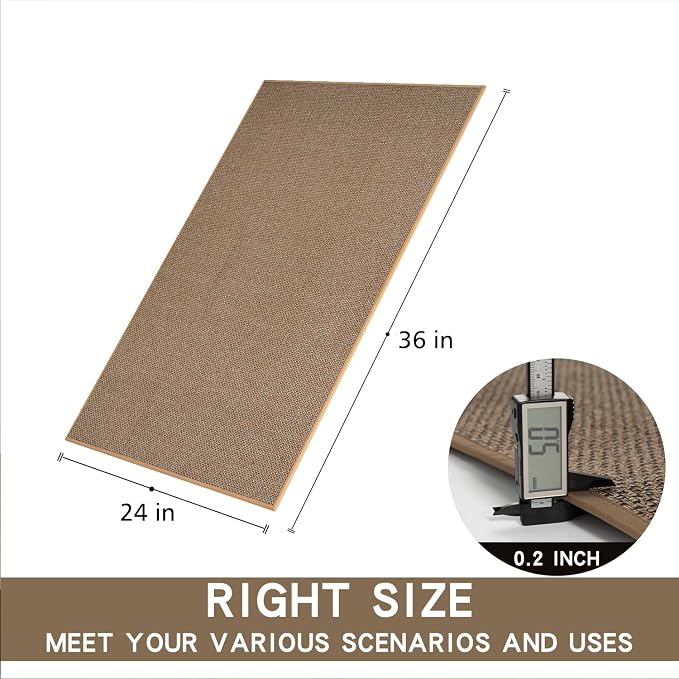 SUMLANS Kitchen Mat 1 PCS, Cushioned Non Slip Rugs for Kitchen Floor, Absorbent Runner Comfort Standing Mats Washable for Kitchen, Office, Home (Brown, 24"x36")