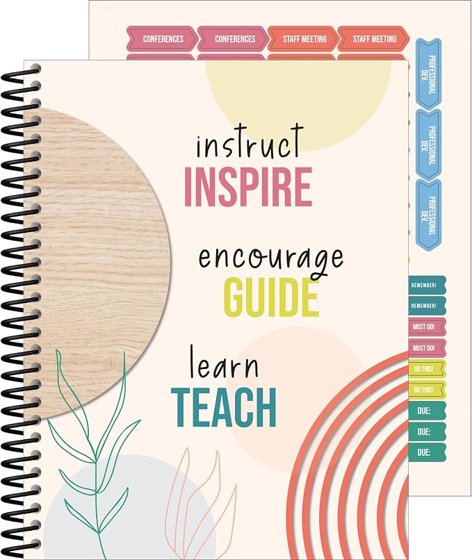 Carson Dellosa True to You Teacher Planner 2026-2027, Undated 8" x 11" Lesson Plan Book With Stickers, Class Schedule, Weekly Calendar School Supplies, Homeschool Essentials and Classroom Must Haves