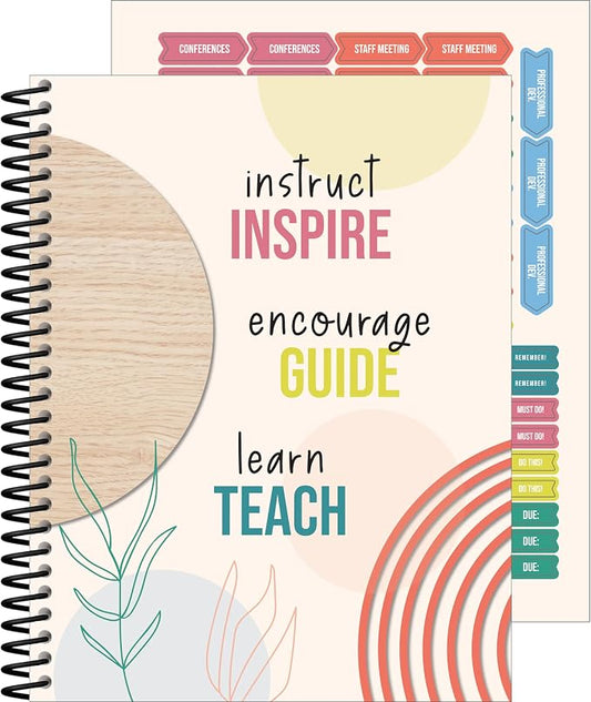 Carson Dellosa True to You Teacher Planner 2026-2027, Undated 8" x 11" Lesson Plan Book With Stickers, Class Schedule, Weekly Calendar School Supplies, Homeschool Essentials and Classroom Must Haves