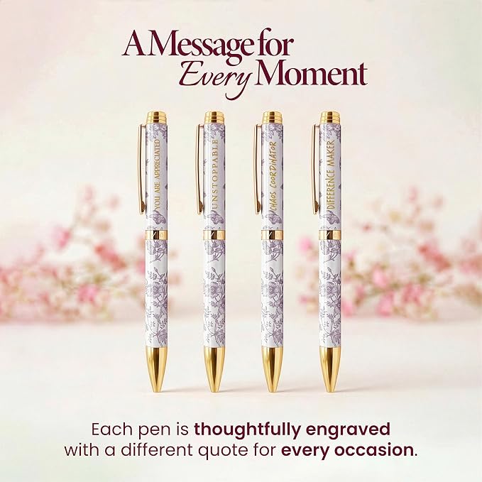 MESMOS High End Luxury Inspirational Gifts for Women, Congratulations Gifts for Women, German-Ink & 1mm Swiss-Tip Fancy Pens, Pretty Pen, Motivational Pens for Boss Lady & Managers