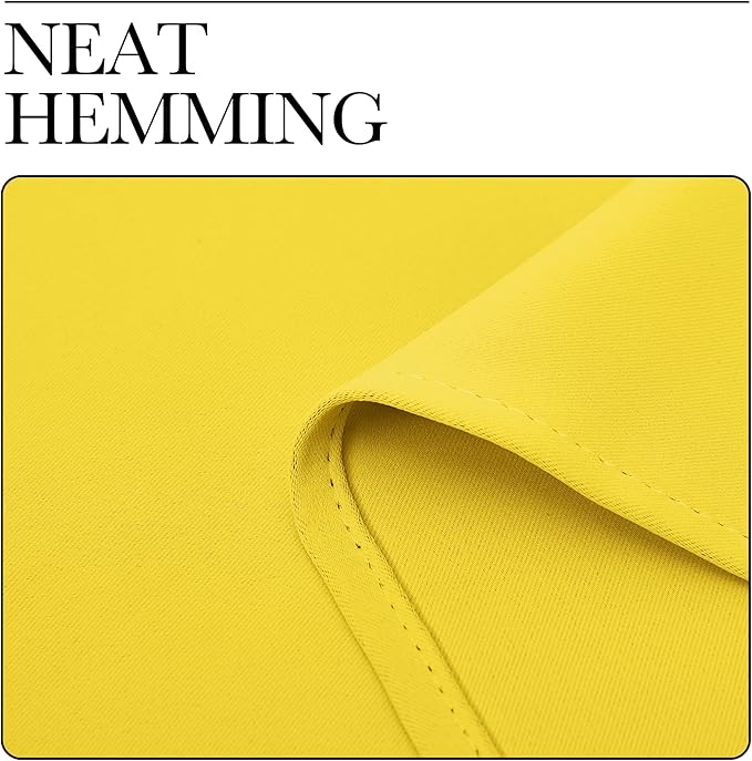 NICETOWN Bright Yellow Curtains 120" Long for Office, Dining, Guest Room, 55" Wide, 2 Pieces, Sound Reducing Heat and Cold Block Curtain Panels for Modern Decorative