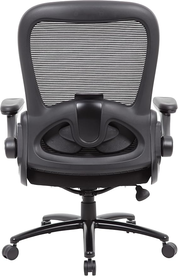 Casafoyer Heavy Duty Flip Arm Mesh Task Chair 400-lb. Weight Capacity in Black - Pack of 2