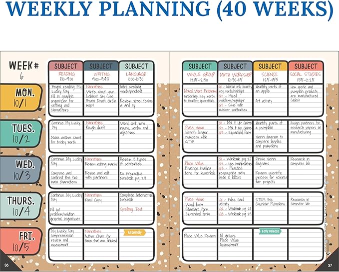 Carson Dellosa We Belong Teacher Planner 2026-2027, Undated 8" x 11" Lesson Plan Book with Stickers, Class Schedule, Weekly Calendar, Classroom Must Haves, Homeschool Essentials, Classroom Must Haves