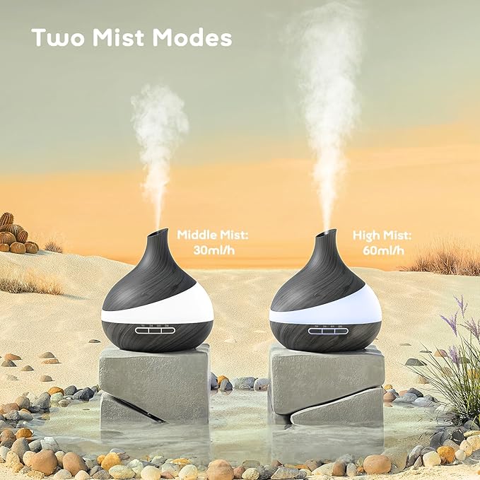 500ML Essential Oil Diffuser: Remote-Controlled Aroma Diffuser for Hotel, Spa, Yoga Rooms - Bedroom Humidifier with 14-Color LED Night Light, Perfect for Kids/Women Home Relaxation