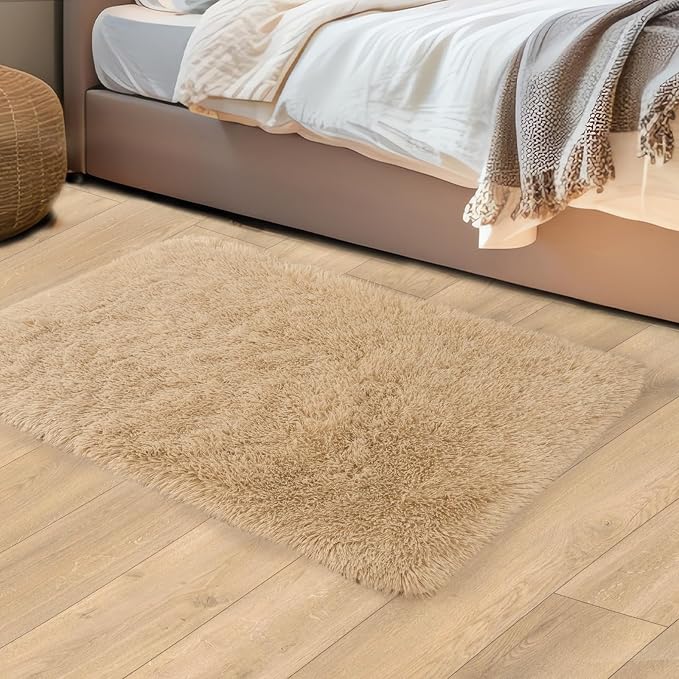 Mugorn Small Soft Shag Rugs for Bedroom, 2x3 Fluffy Area Rugs for Living Room