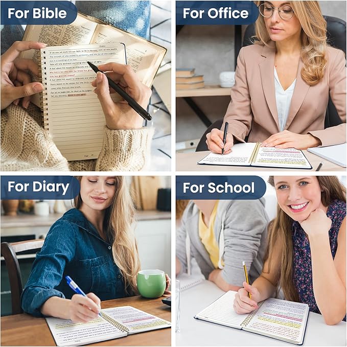Taja Lined Spiral Journal Notebook for Women & Men, 140 Pages, College Ruled Hardcover Notebook for Work & Note Taking, Journals for Writing, A5(5.7" x 7.9") – Navy