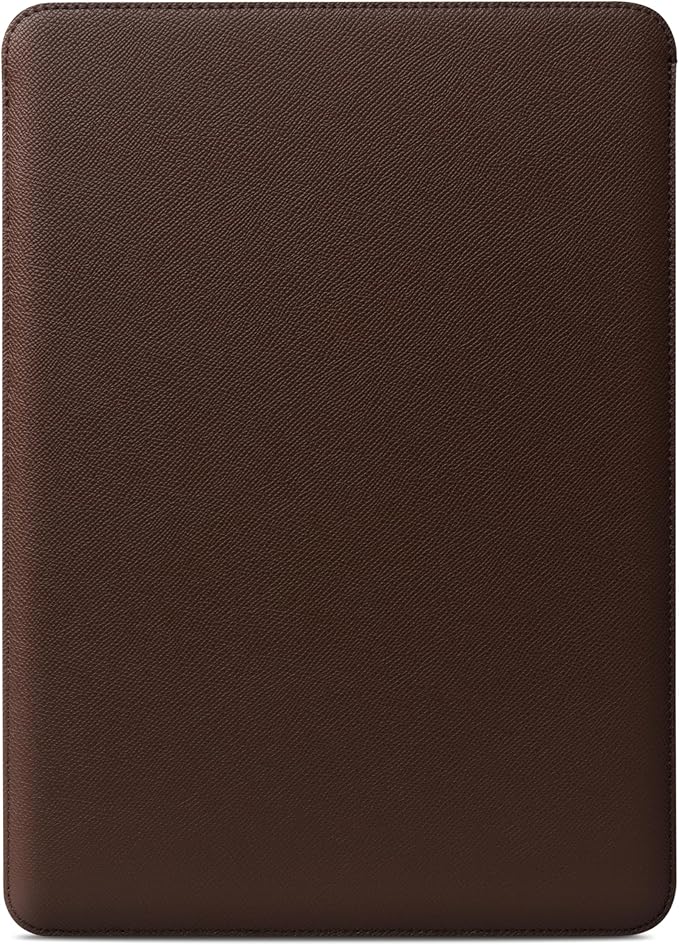 Comfyable Slim Laptop Sleeve 16 Inch Compatible for MacBook Pro M5 M4 M3 M2 Pro/Max 2026, Faux Leather Protective 16-in Mac Cover Case, Coffee