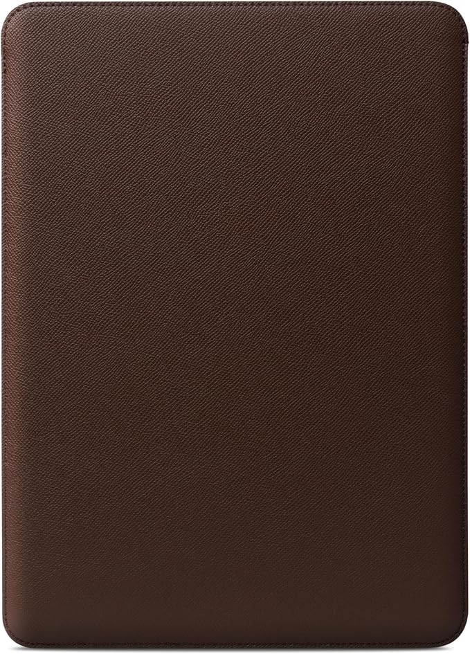Comfyable Laptop Sleeve 15 Inch Precisely Compatible with MacBook Air 15" M5 M4 M3 M2 2026, Faux Leather Cover Case, Coffee