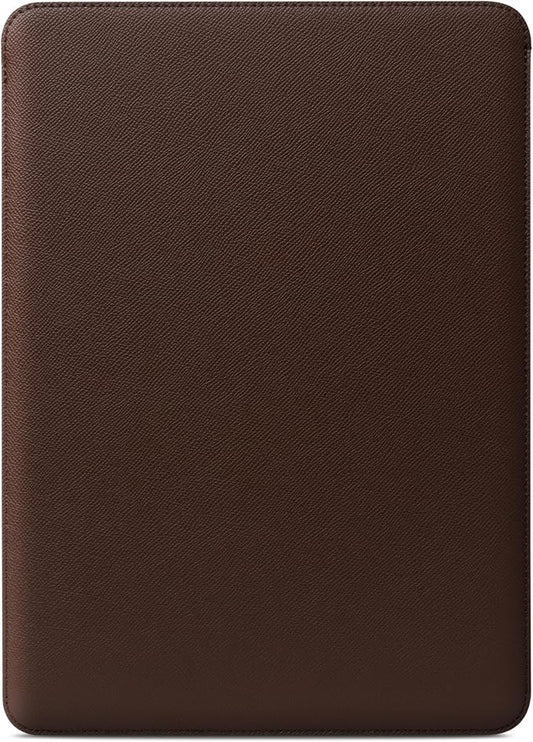 Comfyable Laptop Sleeve 15 Inch Precisely Compatible with MacBook Air 15" M5 M4 M3 M2 2026, Faux Leather Cover Case, Coffee
