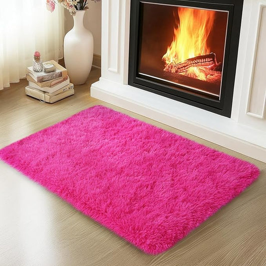 Mugorn Small Soft Shag Rugs for Bedroom, 2x3 Fluffy Area Rugs for Living Room