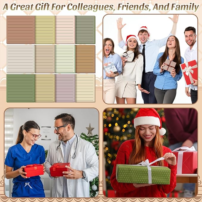 Yinder 24 Pcs Inspirational Sticky Notes Thank You Gift Motivational Sticky Note Pad Employee Appreciation Gift Bulk for Staff Coworker Teacher Nurse Office Groups 3 x 3'' (No Words,Boho)