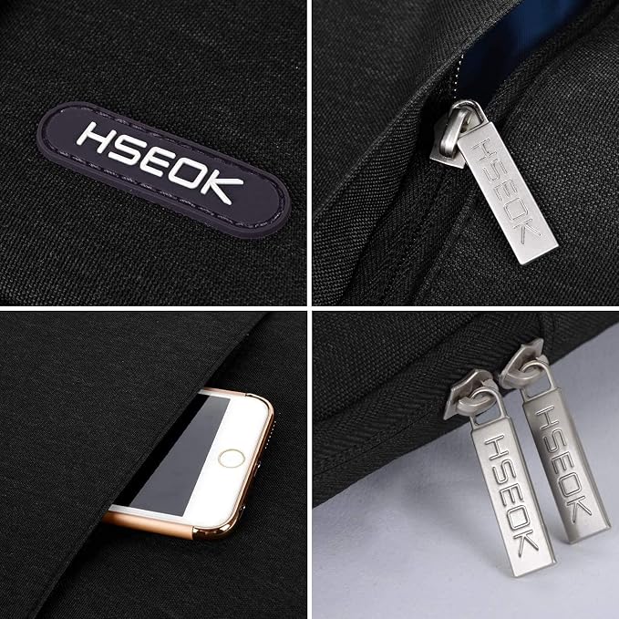 Hseok Laptop Sleeve 14-15 Inch Case Briefcase Compatible with MacBook Neo Pro 14 M5/M4/M3/M2/M1, MacBook Air/Pro 15 M4/M3/M2, XPS 15, Most Popular 13"-14" Notebooks,B01K01