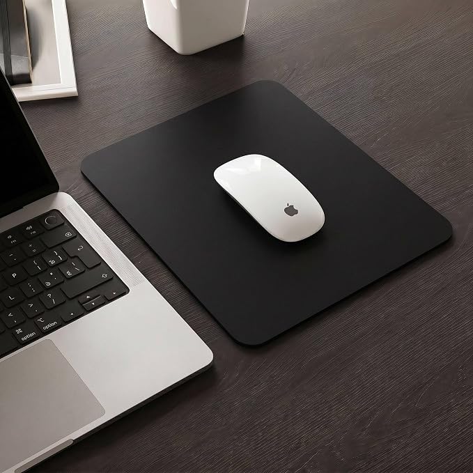 Leather Desk Pad Protector, Waterproof Mouse Pad, PU Desk Mat, Office Desk Cover, Desk Writing Mat for Office/Home/Work/Cubicle (Black) 9x8 in