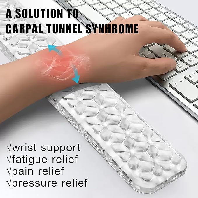 Mouse Pad with Wrist Rest, Soft Cloud Gel Keyboard Mouse Pad Set with Hand Wrist Support, Cute Non Slip Office Desk Accessories for Comfort/Pain Relief/Computer/Laptop (Pink Diamond)