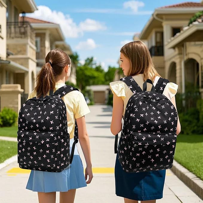 LEDAOU Backpack for Girls School Bag Kids Bookbag Teen Backpack Set Daypack with Lunch Bag and Pencil Case | Kids