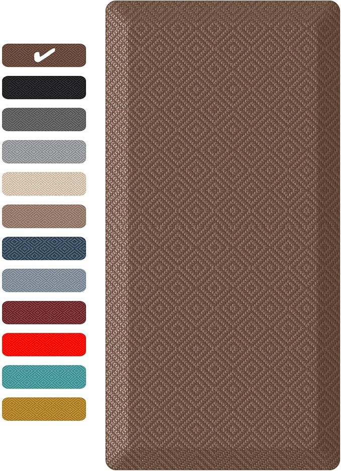 Ophanie Kitchen Mats for Floor,3/4 inch Thick,20x60 Anti Fatigue Cushioned Mat with 99+ Pairs of Anti-Slip Bottom Ridges,Kitchen Rugs,Waterproof,Comfort Ergonomic Standing Mat for Office,Home,Sink