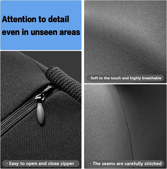 Memory Foam Lumbar Support Cushion-Ergonomic Back Support Pillow for Office Chair, Car Seat, or Long Sitting, Memory Foam Lumbar Pillow-Breathable & Comfortable, Relieves Lower Back Pressure
