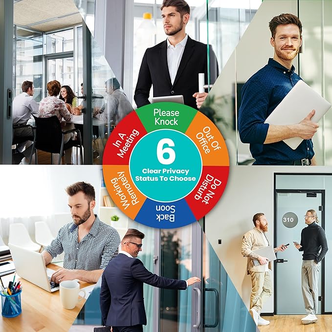 2026 Desk Calendar with Do Not Disturb Sign, 3-in-1 Acrylic Whiteboard & Status Indicator, Flat Solid Wood Office Decor & Desktop Organizer, WFH Essentials & New Job Gift for Coworkers, 10.7x3.7 Black