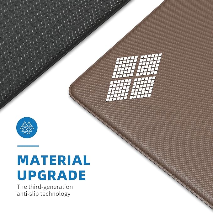 Kitchen Mats for Floor, Extra Long Anti-Fatigue Kitchen Rug, Black | Cushioned Comfort,Non-Slip Backing,Waterproof Surface,Soft Underfoot,Easy Clean,Kitchen Sink,Laundry Room,Standing Desk