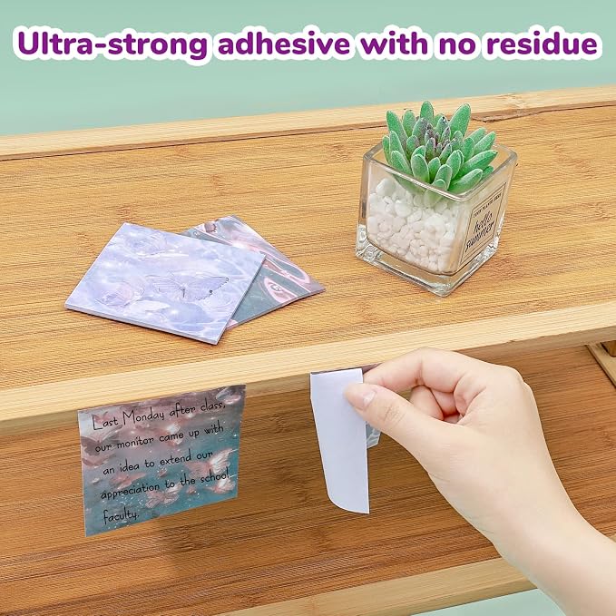 Temiary 160 Sheets 3x3 Inches Aesthetic Sticky Notes, 8 Packs Self Sticky Note Pads Strong Adhensive Post, Cute Sticky Accessories for Home Office School Notebook (Pink & Purple Series)