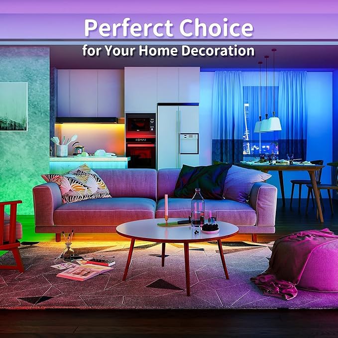 Tenmiro 65.6ft Led Strip Lights Smart Led Light Strips Music Sync Color Changing LED Lights App Control Led Lights for Bedroom Party Home Decoration