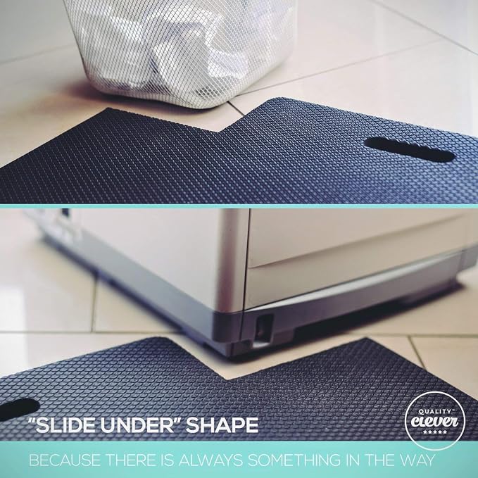 Quality Clever Anti-Fatigue Standing Desk Mat with Gel Memory Foam, 29.5 Inches Wide - Orthopedic Comfort for Home, Office, Kitchen Floor & Workshops - Cutout Design + Beveled Edges & Non-Slip Back
