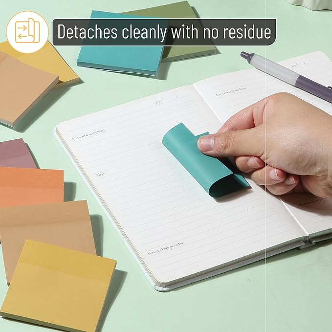 Mr. Pen- Sticky Notes, 3”x3”, 12 Pads, 600 Sheets, New Earthy Colors Sticky Notes 3x3