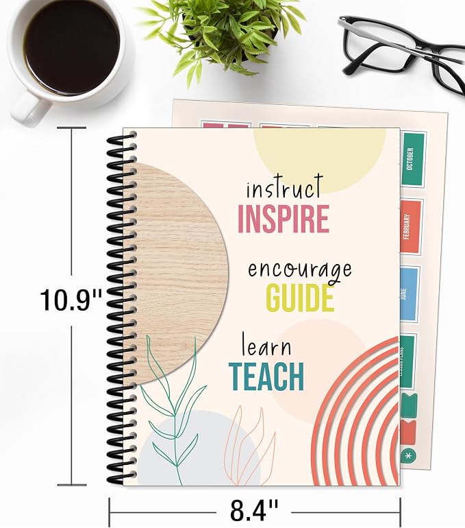 Carson Dellosa True to You Teacher Planner 2026-2027, Undated 8" x 11" Lesson Plan Book With Stickers, Class Schedule, Weekly Calendar School Supplies, Homeschool Essentials and Classroom Must Haves