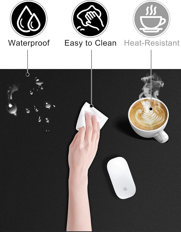 TopMade Mouse Pad with 15W Wireless Charging, Waterproof Gaming Mousepad with Ultra-Smooth Surface, Non-Slip Base, 31.5"x15.75" XXL Large Desk Pad (Includes 20W PD Power Adapter & 6.56ft Woven Cable)