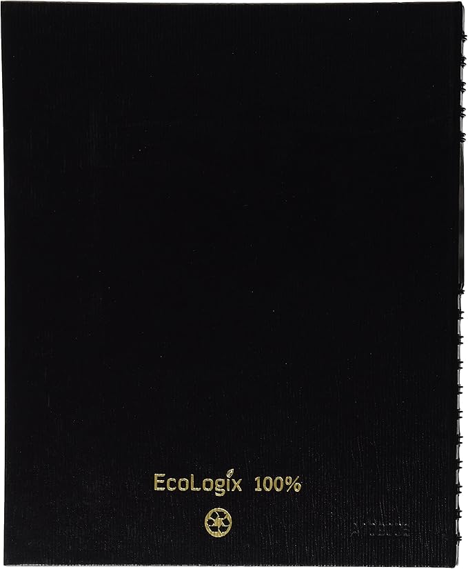 Blueline EcoLogix 100% Recycled NotePro Notebook, Black, 11 x 8.5 inches, 200 Pages (A10200E.BLK)