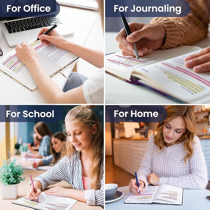 Taja Lined Journal Notebook for Women & Men, Hardcover Leather Journal for writing, A5 College Ruled Notebook for Work & Note Taking, Perfect for Office School Home Supplies, 160 Pages, Starry Night