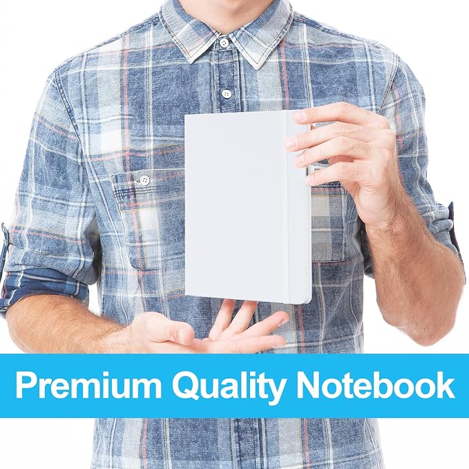 Lined Journal Notebook A5, College Ruled Hardcover Journal for Women, 160 Pages with 100gsm Thick Paper for Writing, Work, Notes & Journaling, Gift for Women, White