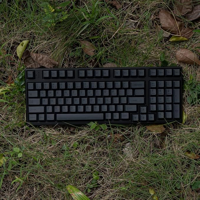 PBT Japanese Gray Keycaps 144 Keys Cherry Profile DYE-Sub Custom Minimalist Keycaps for 60% 65% 70% 75% Cherry Gateron MX Switches Mechanical Keyboards