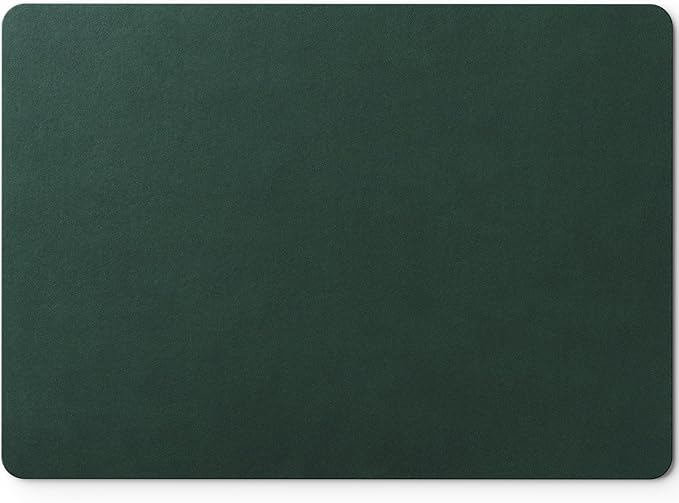 Nekmit Leather Desk Blotter Pad 17 x 12 Inches, Flat, Non-Slip, Waterproof, Green