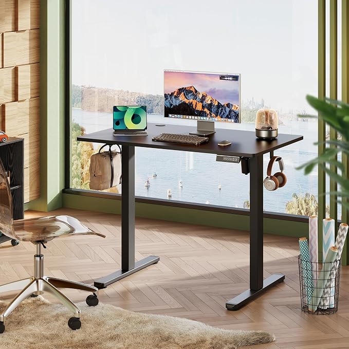DEVAISE 40 Inch Standing Desk with One-Piece Top, Ergonomic Computer Desk, Black
